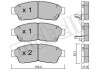 Колодки гальмівні (передні) Toyota Camry 90-02/Corolla 87-02/Rav4 94-00 METELLI 22-0149-0 (фото 1)