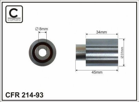 Deflection pulley, timing belt CAFFARO 21493 (фото 1)