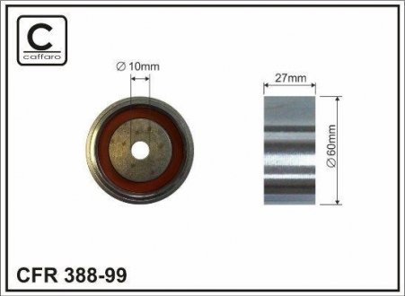 Deflection pulley, timing belt CAFFARO 38899