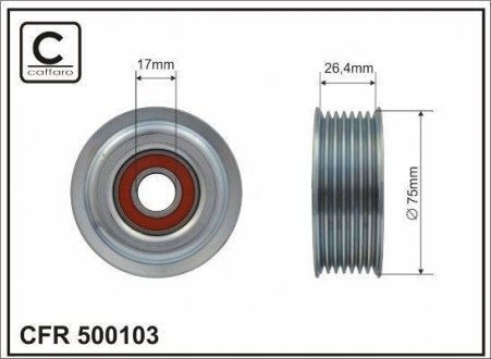 Deflection pulley CAFFARO 500103 (фото 1)