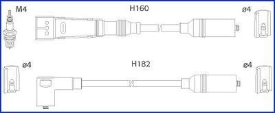 HITACHI VW Комплект высоковольтных проводов Audi 80 1.4/2.0 78- HITACHI HITACHI-HUCO 134716