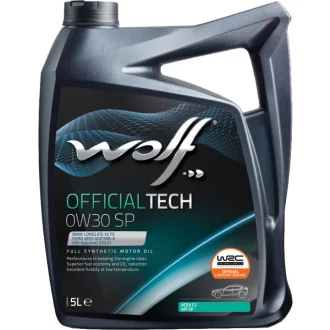 Моторное масло Officialtech SP 0W-30 синтетическое 5 л WOLF 1049043