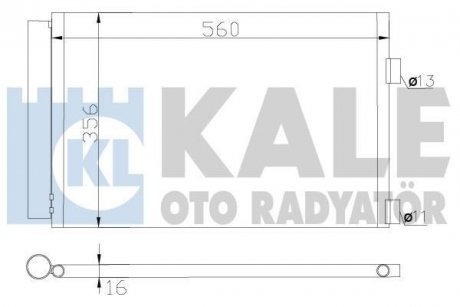 Радиатор кондиционера Citroen Belingo, C4, C4 I, C4 Picasso I KALE OTO RADYATOR 377900
