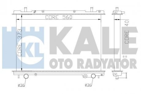 KALE FIAT Радиатор охлаждения Brava,Marea 1.9JTD 96- KALE OTO RADYATOR 368400