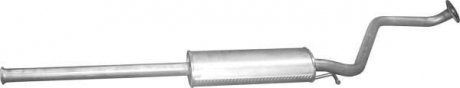 Резонатор (средняя часть) алюминизированная сталь Hyundai Getz 1.1 (02-06), 1.3 (02-06) POLMOSTROW 10.70