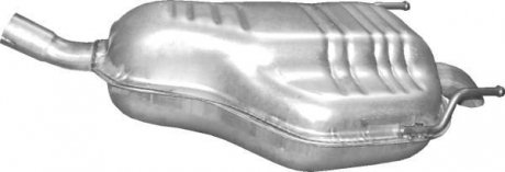 Глушитель (задняя часть) алюминизированная сталь Opel Zafira B 2.2 POLMOSTROW 17.287