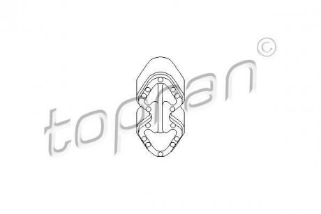 Кронштейн, глушитель TOPRAN 111592