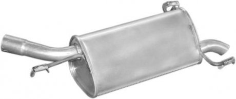 Глушник (задня частина) алюмінієва сталь Opel Corsa C 1.2i (00-) (17.543) POLMOSTROW 17543