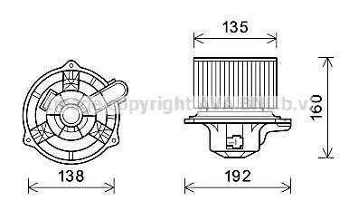 Вентилятор обогревателя HYUNDAI i30 (FD) (07-) (выр-во) COOLING AVA HY8553