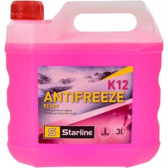 Антифриз 4 л рожевий STARLINE NA K12READY-3 (фото 1)