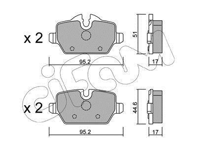 BMW Тормозные колодки задн.E87(1-serie), E90(3-serie) CIFAM 822-641-0