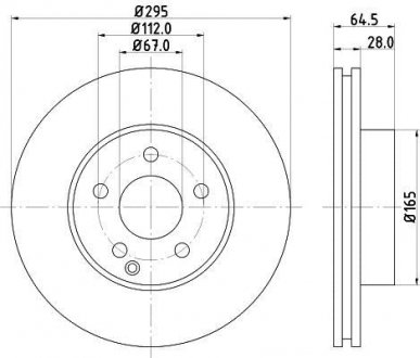 DB Тормозной диск пер. C204 E212 PAGID HELLA 8DD 355 114-201 (фото 1)