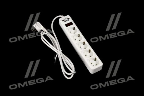 Сетевой фильтр, удлинитель с USB2 Optima Base 5 1,8m WHITE провод 3*0,75мм2 <> AXXIS Ax-1267