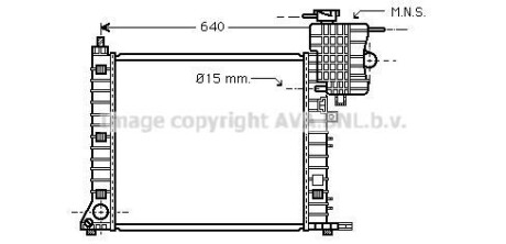 Радиатор охлаждения MERCEDES VITO I W638 (96-) (выр-во) COOLING AVA MSA2264