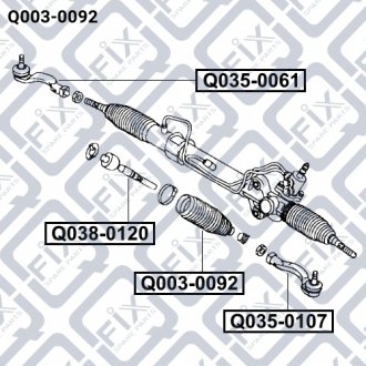 Пильовик рульової рейки Q-FIX Q003-0092 (фото 1)
