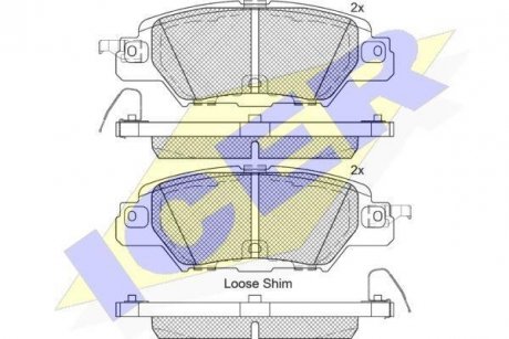 Тормозные колодки (задние) Mazda CX-5 2.0/2.2/2.5 12- (Akebono) ICER 182258 (фото 1)