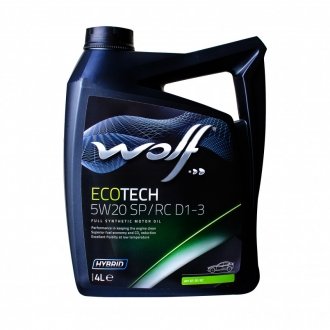 Олива моторна ECOTECH 5W20 SP/RC D1-3 4L WOLF 1050525