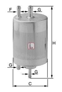 Фильтр топливный MB A-class (W168)/Vaneo (414) 1.4-2.1 97-05 (бензин) (M166) SOFIMA S 1834 B