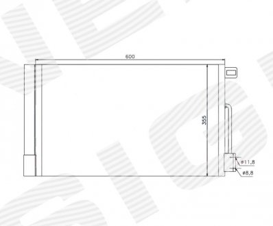 Радиатор кондиционера FIAT GRANDE PUNTO, 05 - 12 SIGNEDA RC94973