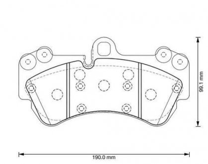 Тормозные колодки передние VW TOUAREG 4.2 02- JURID 573376J (фото 1)