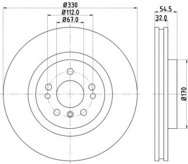 Диск тормозной PAGID HELLA 8DD355126301