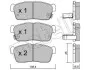 Тормозные колодки (передние) Chevrolet Cruze 00-08/Subaru Justy 07-/Suzuki Ignis 00-/Nissan Pixo 09- METELLI 22-0415-0 (фото 1)
