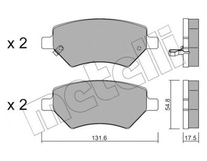 Колодки гальмівні (передні) Chery A3/M11/Tiggo/Niche 08- METELLI 22-1049-0