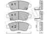 Колодки гальмівні (передні) Honda Civic V/VI/VII 91-05/CRX III 92-98/Jazz 08-14 METELLI 22-0175-0 (фото 1)