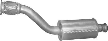 Глушитель алюм. сталь, передн. часть Opel Vivaro 1.9 TDi 01-06, 1.9 TDi 01-06, POLMOSTROW 17318