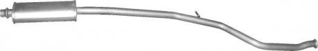 Глушитель алюм. сталь, средн. часть Peugeot 206 1.6i-16V 10/00-10/05 (19.19) Pol POLMOSTROW 1919 (фото 1)
