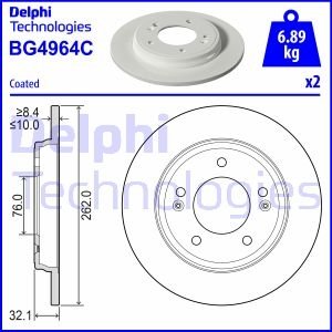 Тормозной диск DELPHI BG4964C
