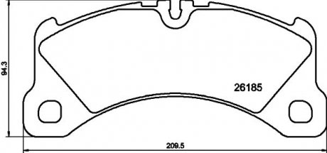 Тормозные колодки (передние) Porsche Macan 14-18 (R18) (Brembo) TEXTAR 2618501