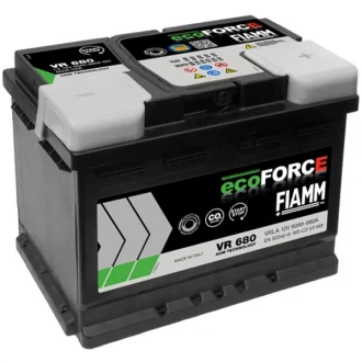 Автомобильный аккумулятор ecoFORCE AGM Start&Stop 60Ah 680A R+ FIAMM 7906199