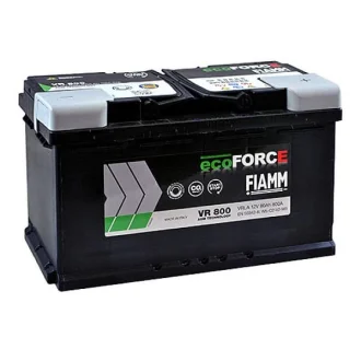 Автомобильный аккумулятор ecoFORCE AGM Start&Stop 80Ah 800A R+ FIAMM 7906201