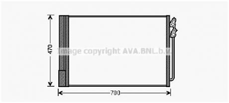 Конденсор кондиционера BMW F07/F10/F01 5/7 10- COOLING AVA BWA5370D (фото 1)