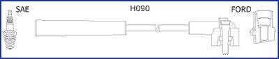 FORD Комплект высоковольтных проводов ESCORT V 1.3 90-95, FIESTA III (GFJ) 1.0 89-95, ORION II (AFF) 1.3 85-90 HITACHI-HUCO 134659 (фото 1)