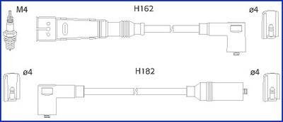 HITACHI SKODA Комплект высоковольтных проводов OCTAVIA I Combi (1U5) 1.6 98-04 HITACHI HITACHI-HUCO 134701