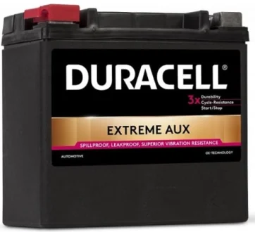 Акумуляторна батарея AGM 12Ah 12V EN200 L+ (допоміжний) DURACELL DEAUX14LAGM (фото 1)