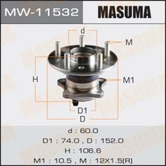 Маточина колеса MASUMA MW11532 (фото 1)