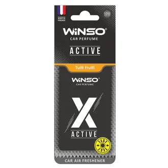 Освежитель воздуха X Active, целлюлозный ароматизатор, Tutti Frutti, (50шт/ящ.) Ароматизаторы воздуха WINSO 533580