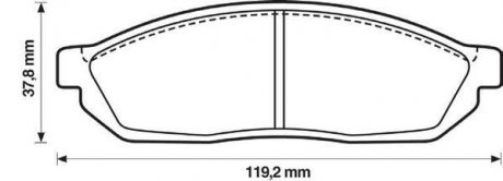 Колодки тормозные передние CIVIC 1,2/1,3 83-87 JURID 572250J (фото 1)
