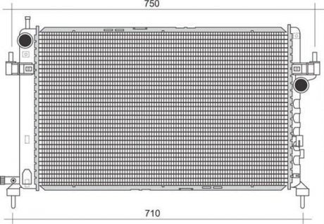 Радиатор OPEL CORSA C 1.3 CDTI-1.7 CDTI [] MAGNETI MARELLI 350213977000 (фото 1)