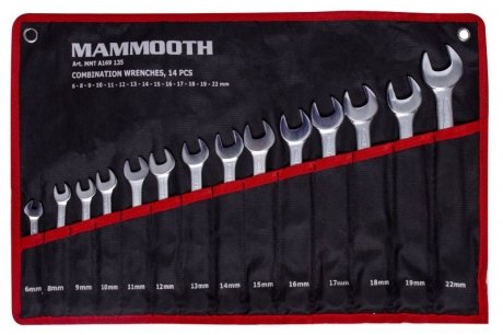Набір ріжково-накидних ключів MAMMOOTH MMT A169 135 (фото 1)