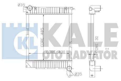 KALE LANDROVER Радиатор охлаждения Freelander 2.0DI 98- KALE OTO RADYATOR 359400