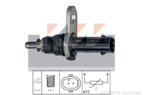 Датчик температури охолодж. рідини/масла/топлива (аналог EPS 1.830.356 /Facet 7.3356) KW 530 356