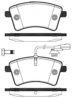 Колодки тормозные дисковые передние Renault Kangoo be bop 1.5 09-,Renault Kangoo WOKING P1251301 (фото 1)