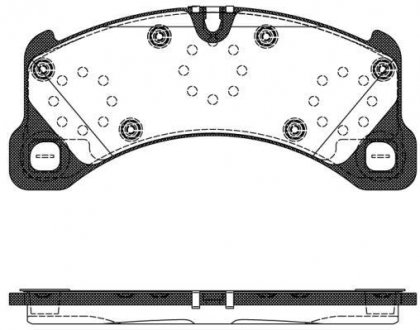 Колодки гальмові дискові передні Porsche Cayenne 3.0 10-,Porsche Cayenne 3.6 WOKING P1245350 (фото 1)