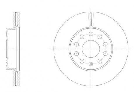 Тормозной диск (передний) AUDI A3/SEAT LEON/SKODA OCTAVIA /VW GOLF VII 1.2-2.0 13- WOKING D61586.10