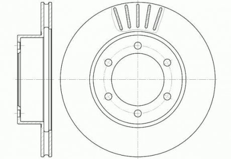 Гальмівний диск передн. 4 RUNNER III /LAND CRUISER 90 2.7-3.4 95-02 WOKING D6562.10 (фото 1)