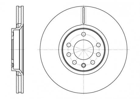 Тормозной диск перед. Opel Astra G 98-05/H 04- (308x25) (вент.) WOKING D6729.10 (фото 1)